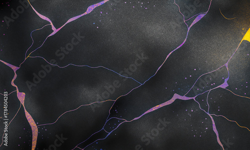 Night sky electricity bolt flash during a dark thunderstorm