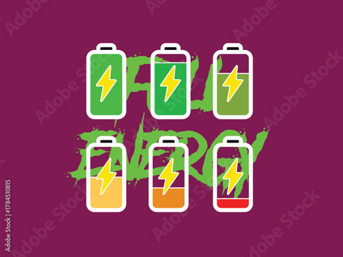 battery indicator illustration for lithium background