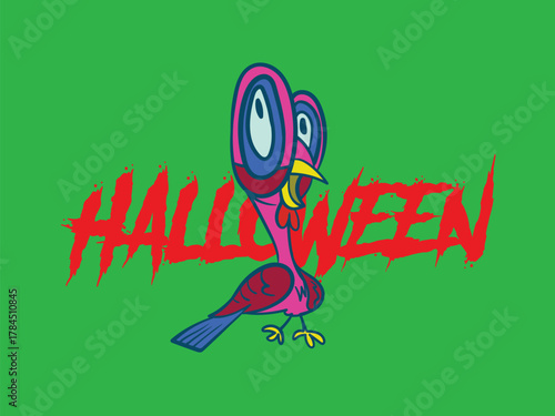cute monster kaiju for kids background for halloween