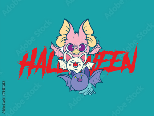 cute monster kaiju for kids background for halloween