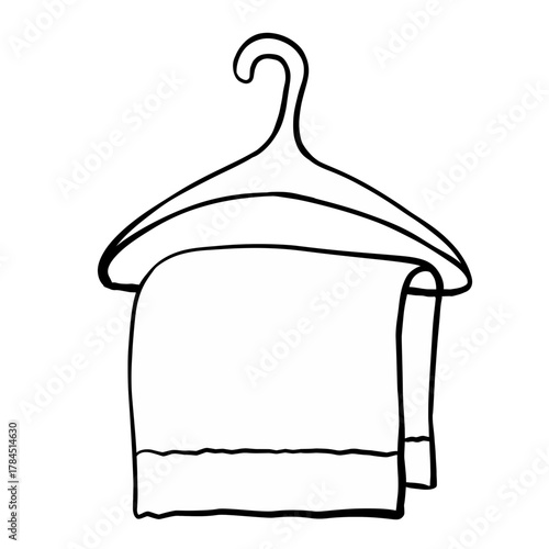 Line Illustration of towel
