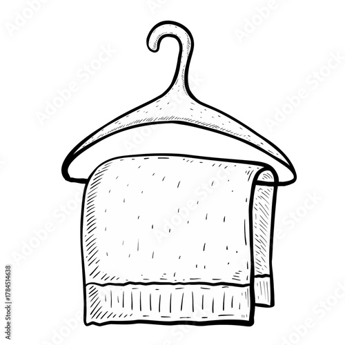 Sketch Illustration of towel