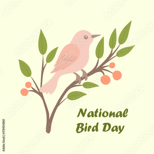 modern flat bird illustration for nature lovers