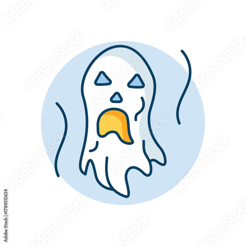Ghost icon clean and modern vector illustration