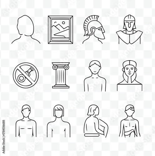 Ancient History Icons Set