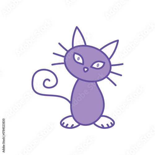 Black Cat icon clean and modern vector illustration