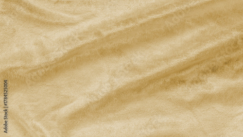 Gold velvet background or golden yellow suede velour flannel fabric texture made of cotton or wool with soft fluffy velvety satin cloth metallic color material