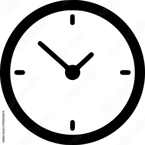 Simple Round Wall Clock Icon
