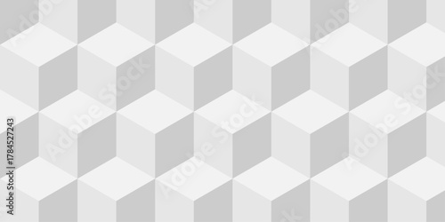 Cubic pattern and seamless cube grid hexagon technology background. Geometric pattern illustration mosaic, square and triangle wallpaper.	