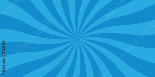 Vector sunray stripe background. Light sunburst glowing background. Sunburst pattern summer social banner. vector illustration pattern beam rays. Spiral radial striped backdrop design.	