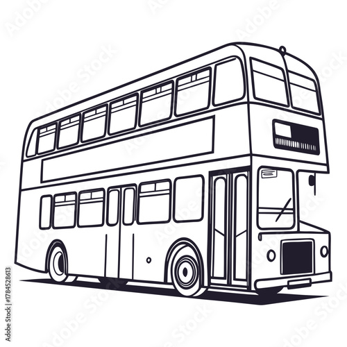 Illustration of a classic london doubledecker bus, a symbol of the citys transportation history and iconic design