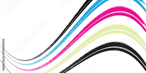 abstract cmyk color stripes background. EPS 10