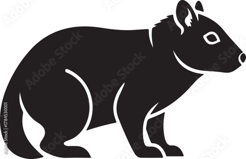 Wild animal vector illustrations of a kangaroo and donkey silhouettes