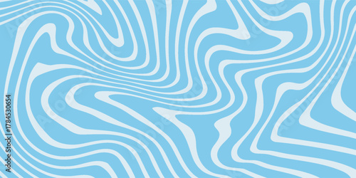 Abstract background seamless pattern with colorful waves. Trendy vector illustration in retro psychedelic style