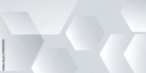 White background abstract art vector illustration with hexagon shape eps10