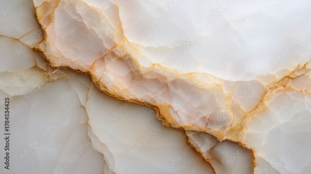 Fototapeta premium Elegant Light Marble Texture with Golden Veins for Backgrounds and Interior Design Inspiration