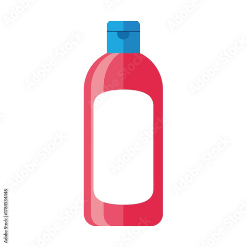 Modern skincare bottle with blank label for branding