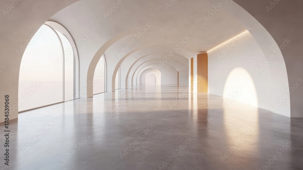 Obraz premium Elegant Archway Hallway Design.