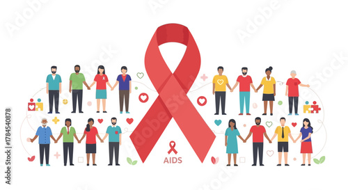 Red Ribbon Awareness for World AIDS Day and HIV Prevention, Community Support