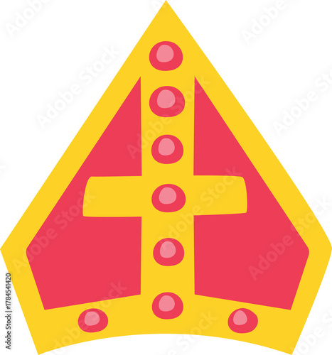 Sinterklaas Mitre Hat Illustration