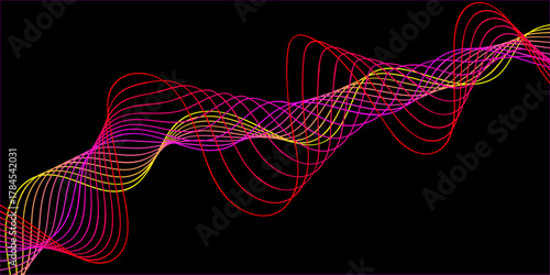 Abstract fractal background with colorful space effects