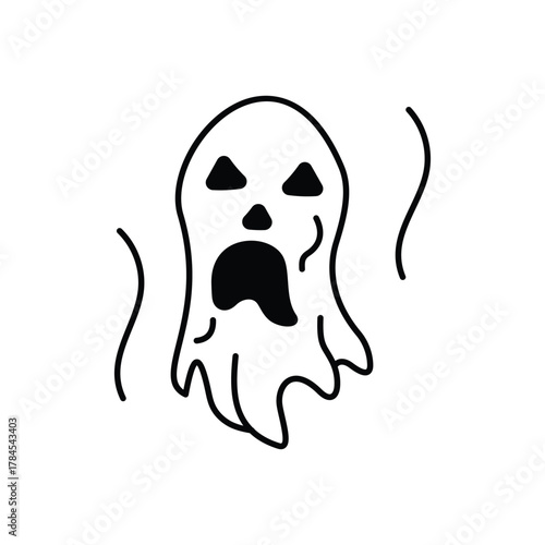 Ghost icon clean and modern vector illustration
