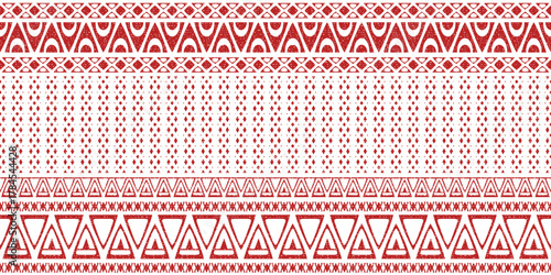 Seamless pattern, ethnic background, geometric ornament, vector design, border