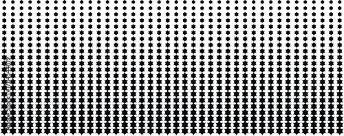 Seamless Black and White Vertical Halftone Fade Background with Abstract Diamond or Oval Dot Pattern