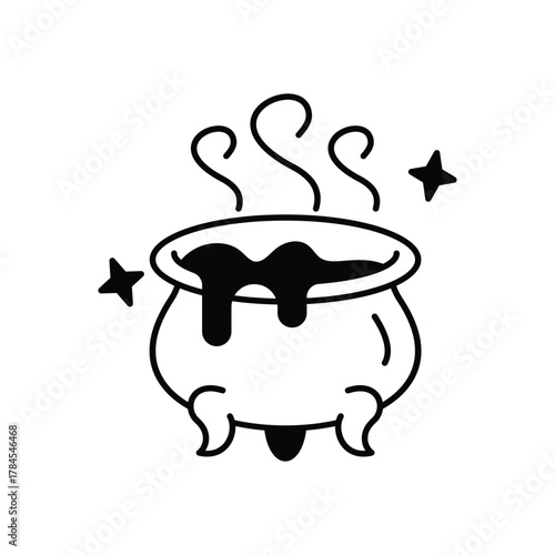 Cauldron icon clean and modern vector illustration