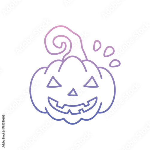 Pumpkin icon clean and modern vector illustration