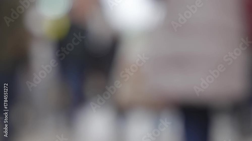 Wallpaper Mural People walking slow motion background Torontodigital.ca