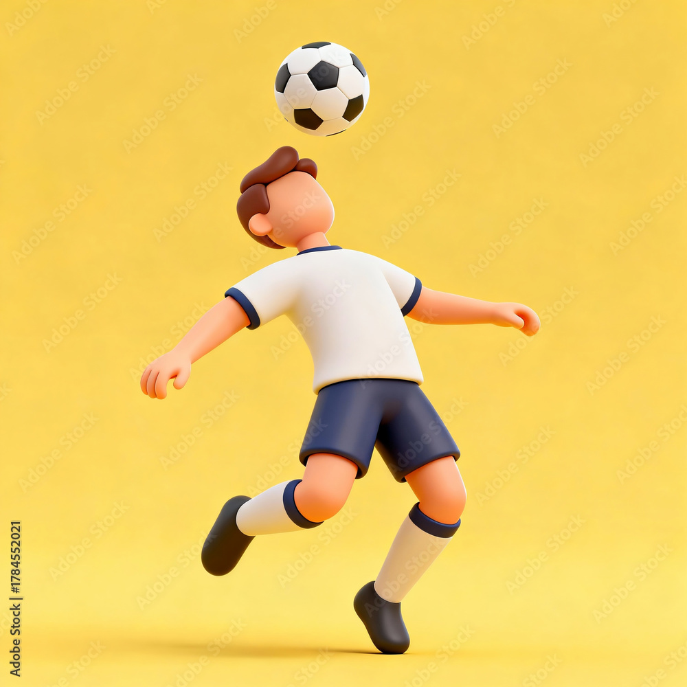 Obraz premium Soccer player heading ball