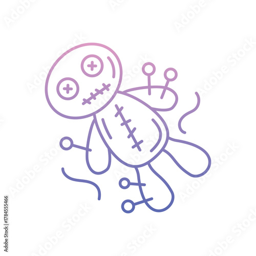 Voodoo Doll icon clean and modern vector illustration