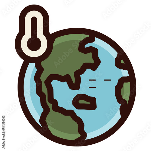 global warming icon illustration