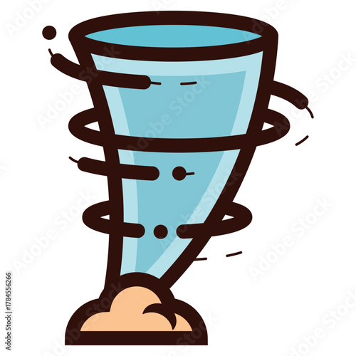 tornado wind spin icon illustration