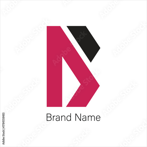 Free Download Modern abstract geometric logo design with red and black shapes - GFXLoad