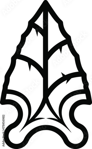 Arrowhead vector illustration ancient weapon hunting symbol design art eps silhouette