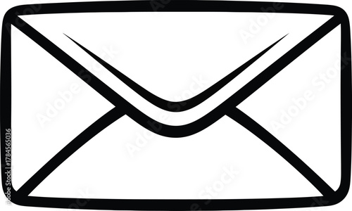 Email envelope icon vector illustration for communication and messaging eps silhouette