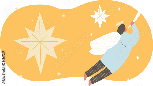 Bethlehem Christmas Star Nativity Scene Birth Of Jesus Holy Night Biblical Story Christmas Vector Religious Symbol Divine Light Miracle Night Sky Guiding Star Christian Art Illustration