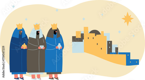 Bethlehem Christmas Star Nativity Scene Birth Of Jesus Holy Night Biblical Story Christmas Vector Religious Symbol Divine Light Miracle Night Sky Guiding Star Christian Art Illustration