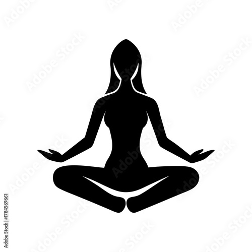 woman in yoga lotus pose