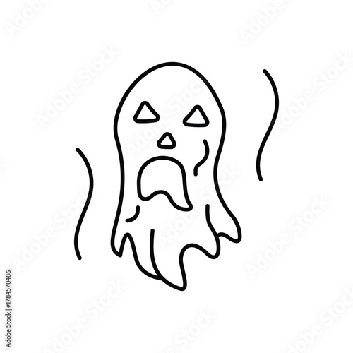Ghost icon clean and modern vector illustration