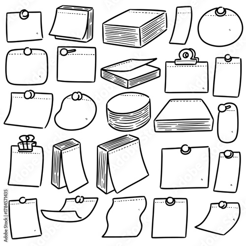 vector set of memo note