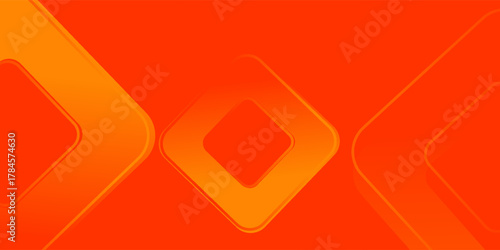 Abstract minimal background with orange color. Dynamic shapes composition. Eps10 vector