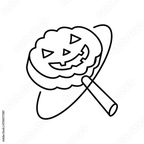 Halloween Lolipop icon clean and modern vector illustration