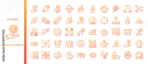 Business Transformation icon representing strategic organizational change and improvement