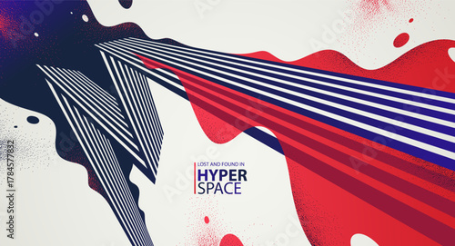 Energy theme vector abstract background, fluid splash over lines in 3D perspective, explosion blast of surreal lava wallpaper art, dynamic motion in chaos.