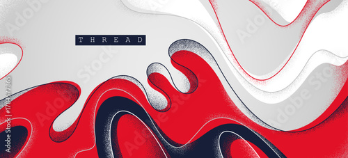 Lava in dynamic motion vector abstract background, curvy lines and textures wallpaper art, emotional and expressive graphics of fluid.