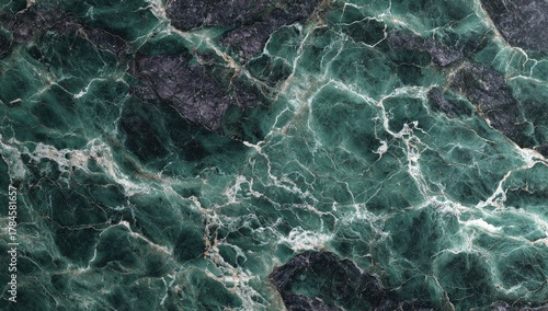 Intricate teal and dark green marble texture