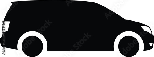 Find the best family minivan black silhouette vector image download now eps